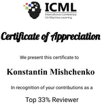 ICML Top Reviewer